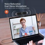 4K Webcam, DEPSTECH DW49 Sony Sensor Autofocus Webcam with Microphone, Privacy Cover and Tripod, Plug and Play USB Computer Web Camera for Pro Streaming/Online Teaching/Video Calling/Zoom/Skype -White