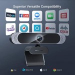 4K Webcam, DEPSTECH DW49 Sony Sensor Autofocus Webcam with Microphone, Privacy Cover and Tripod, Plug and Play USB Computer Web Camera for Pro Streaming/Online Teaching/Video Calling/Zoom/Skype -White