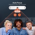 4K Webcam, DEPSTECH DW49 Sony Sensor Autofocus Webcam with Microphone, Privacy Cover and Tripod, Plug and Play USB Computer Web Camera for Pro Streaming/Online Teaching/Video Calling/Zoom/Skype -White