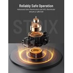 Gooseneck Electric Pour-Over Kettle, Temperature Variable Kettle for Coffee Tea Brewing, 1L Stainless Steel Kettle, Temperature Holding, Built-in Stopwatch,Button Control,Quick Heating,Black