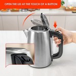 Electric Kettle for Boiling Water, Tea Kettle with 5 Temperature Settings,1.7L Electric Tea Kettle Temperature Control with Auto-Shutoff and Boil-Dry, Stainless Steel, 1100W, KUKT020L