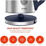 Electric Kettle for Boiling Water, Tea Kettle with 5 Temperature Settings,1.7L Electric Tea Kettle Temperature Control with Auto-Shutoff and Boil-Dry, Stainless Steel, 1100W, KUKT020L