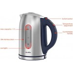 Electric Kettle for Boiling Water, Tea Kettle with 5 Temperature Settings,1.7L Electric Tea Kettle Temperature Control with Auto-Shutoff and Boil-Dry, Stainless Steel, 1100W, KUKT020L