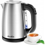 Electric Kettle for Boiling Water, Tea Kettle with 5 Temperature Settings,1.7L Electric Tea Kettle Temperature Control with Auto-Shutoff and Boil-Dry, Stainless Steel, 1100W, KUKT020L