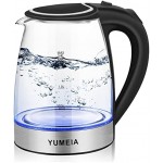 Glass Electric Kettle, Tea Kettle With LED Light,1200W 1.8L Cordless Portable Water Kettle Boiler Tea Pot With BPA-Free, Auto-Shutoff And Boil-Dry Protection Teapot,Stainless Steel Kettle Water Boiler