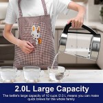 Glass Electric Kettle, Tea Kettle With LED Light,1200W 1.8L Cordless Portable Water Kettle Boiler Tea Pot With BPA-Free, Auto-Shutoff And Boil-Dry Protection Teapot,Stainless Steel Kettle Water Boiler