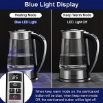 Glass Electric Kettle, Tea Kettle With LED Light,1200W 1.8L Cordless Portable Water Kettle Boiler Tea Pot With BPA-Free, Auto-Shutoff And Boil-Dry Protection Teapot,Stainless Steel Kettle Water Boiler