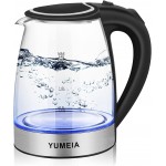 Glass Electric Kettle, Tea Kettle With LED Light,1200W 1.8L Cordless Portable Water Kettle Boiler Tea Pot With BPA-Free, Auto-Shutoff And Boil-Dry Protection Teapot,Stainless Steel Kettle Water Boiler
