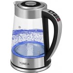 Glass Electric Kettle, Tea Kettle With LED Light,1200W 1.8L Cordless Portable Water Kettle Boiler Tea Pot With BPA-Free, Auto-Shutoff And Boil-Dry Protection Teapot,Stainless Steel Kettle Water Boiler