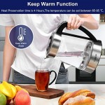 Glass Electric Kettle, Tea Kettle With LED Light,1200W 1.8L Cordless Portable Water Kettle Boiler Tea Pot With BPA-Free, Auto-Shutoff And Boil-Dry Protection Teapot,Stainless Steel Kettle Water Boiler