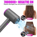 Ionic Hair Dryer, 1800W Professional Blow Dryer (with Powerful AC Motor), Negative Ion Technolog, 3 Heating/2 Speed/Cold Settings, Contain 2 Nozzles and 1 Diffuser, for Home Salon Travel Woman Kids