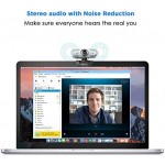 Webcam 1080P Full HD PC Skype Camera, PAPALOOK PA452 Web Cam with Microphone, Video Calling and Recording for Computer Laptop Desktop, Plug and Play USB Camera for YouTube, Compatible with Windows