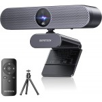 4K Webcam with Remote Control, DEPSTECH DW50 Sony Sensor Webcam with Mic, Noise-Canceling, AutoFocus, Low-Light Correction, Privacy Cover, Streaming Web Camera for Zoom/OBS/Teams/PC/Mac/Laptop/Desktop