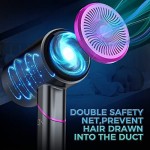 Hair Dryer, 1800W Blow Dryer, Ionic Hair Dryer with Diffuser, Foldable Handle Travel Hair Dryer, Constant Temperature Hair Care Without Damaging Hair