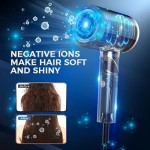 Hair Dryer, 1800W Blow Dryer, Ionic Hair Dryer with Diffuser, Foldable Handle Travel Hair Dryer, Constant Temperature Hair Care Without Damaging Hair