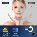 4K Streaming Webcam with Light - Angetube Ultra HD Autofocus Web Camera with Microphone - USB Gaming Web Cam Built-in Privacy Cover, Sony Sensor for PC MAC Computer Laptop Desktop, Meeting Video Call