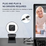 4K Streaming Webcam with Light - Angetube Ultra HD Autofocus Web Camera with Microphone - USB Gaming Web Cam Built-in Privacy Cover, Sony Sensor for PC MAC Computer Laptop Desktop, Meeting Video Call