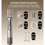 Dreame Dazzle Hair Styler and Dryer- Intelligent Nozzle Recognition, 110,000RPM High-Speed Motor for Fast Drying, 300M Negative Ions, 5 Snap-on Attachments, Smart Screen, 3 Customizable Modes